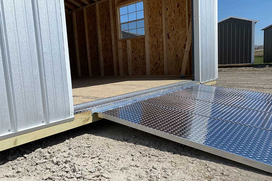 Shed Ramps attached to an Old Hickory Shed